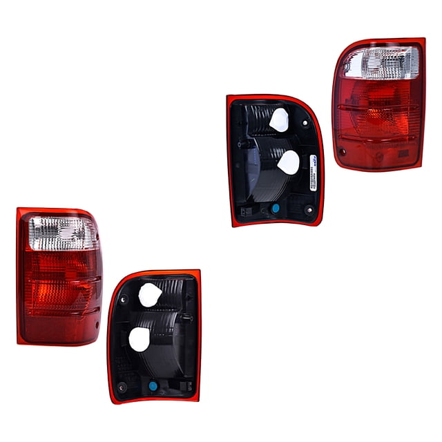Par de Calaveras DEPO 2001 A 2004 Ford S/Foco Blanco/Rojo