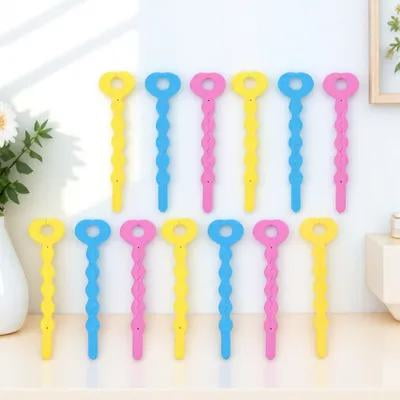 FONDOTIN 24Pcs Hair Curler Stick Sponge Material Portable Hair Beauty Tool