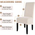 thumbnail image 5 of Bilot Large Dining Chair Covers Stretch Suede Velvet XL Size Chair Slipcover Spandex Soft Washable Chair Protector Seat Covers for Dining Room Kitchen Hotel Wedding Banquet (6 Pack, Beige), 5 of 8