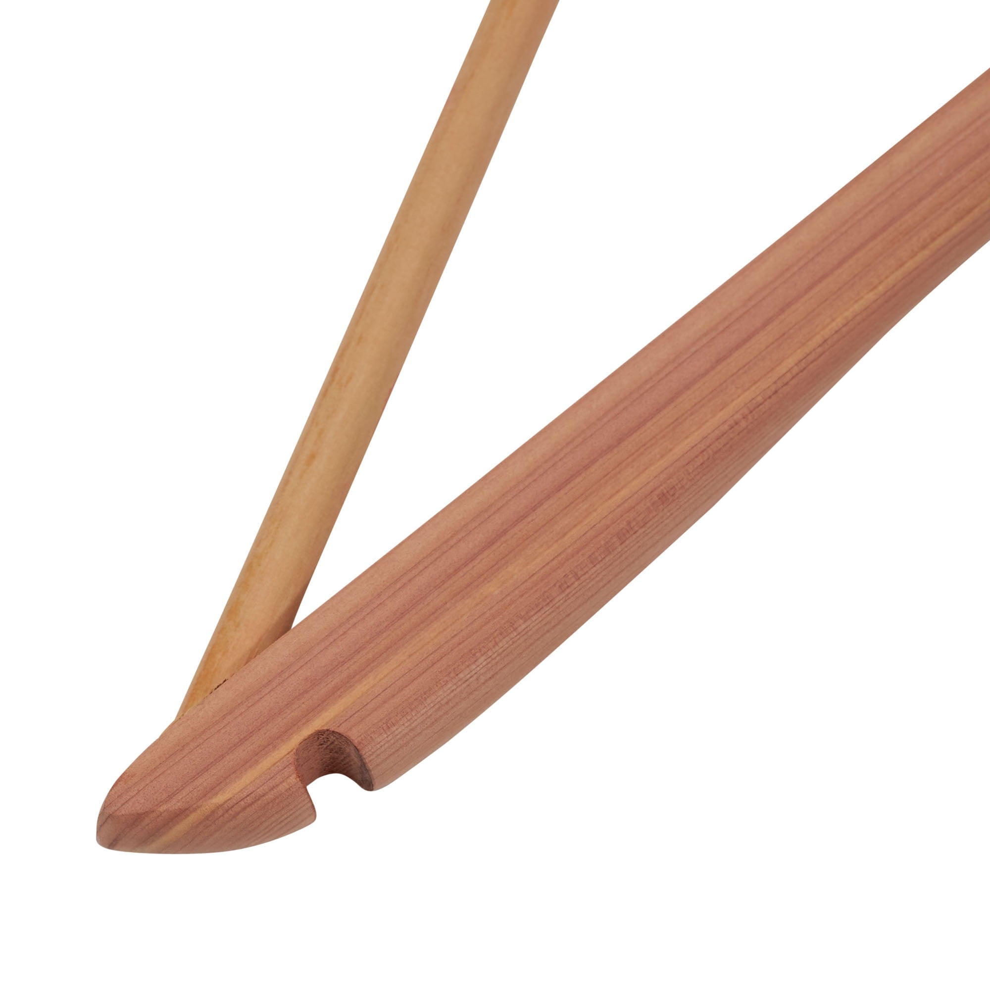 Household Essentials CedarFresh Deluxe Cedar Coat Hanger with Fixed Bar,  Red,natural