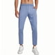 thumbnail image 3 of Pantalones de hombre de longitud completa, de color liso, rectos, de alta elasticidad, para exteriores, correr, baloncesto, fitness, secado rápido, de poliéster., 3 of 4