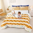 thumbnail image 3 of Erosebridal Waffle American Flag Full Size Comforter Sets for Kids, Navy Ice Cream Drip Bedding Sets, Colorful Polka Dots Reversible, 1 Comforter and 2 Pillowcases, 3 of 6