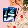 thumbnail image 4 of Blue 2nd Birthday Invitations for Boys, Neon Glow Party Invitations for Girls Kids, 20 Pack Double Sided Invite Cards with Envelopes, 2nd Glow Neon Birthday Party Decorations, 4x6 Inch-C02, 4 of 6