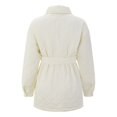 thumbnail image 4 of Vedolay Warm Winter Coats Open Front Cardigan Coat Knit Coats for Women White,L, 4 of 5