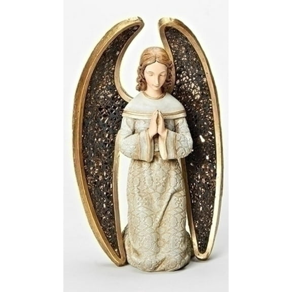 8" Joseph's Studio Praying Angel with Mosaic Wings Table Top Christmas Decoration