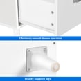 thumbnail image 6 of Uforic File Cabinet with 3 Drawer & Open Storage Shelves, Wood File Cabinet with LED Light & Charging Station, Tall Office cabinet with 3 Shelves, Printer Stand for Home Office, White, 6 of 9