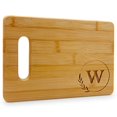 thumbnail image 2 of Personalized cutting Boards - Small Monogrammed Engraved cutting Board (W) - 9x6 customized Bamboo cutting Board with Initials - Wedding Kitchen gift - Wooden custom charcuterie Boards by On The Rox, 2 of 4