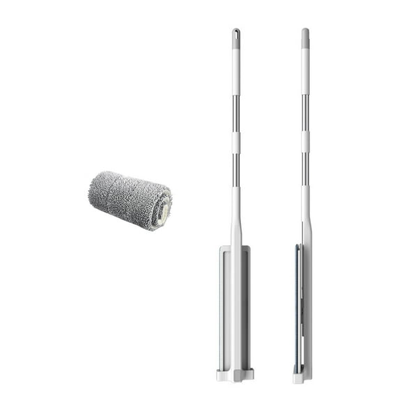 Long Handle Mop,Microfiber Flat Mop Hand Dry Wet Mop Flat Mop Effortless Installation