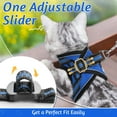 thumbnail image 3 of rabbitgoo Cat Harness and Leash Set for Walking Escape Proof, Adjustable Soft Kittens Vest with Reflective Strip for Small Cats, Comfortable Outdoor Vest, Blue, 3 of 10