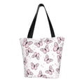 thumbnail image 1 of Fotbe Pink Butterflies (2) Bolsa de Playa con Estampado, Bolsa de Hombro, Bolsa de Mano Espaciosa, Bolsa de Viaje Ligera, Bolsa de Compras Versátil, 1 of 6