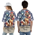 thumbnail image 5 of Patriotic German Shepherd 4th of July Independence Paws All Over Print 3D Baseball Shirt Alsatian Dog Lover Gifts Softball Sport - 02010, 5 of 6