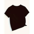 thumbnail image 3 of Girls' First Day of Graphic T-Shirt -Casual Summer Top with School Supplies Design, Round Neck Short Sleeve Tee for Back to School outfits, School Clothes, Comfortable Knit Fabric, Breathable Materia, 3 of 7