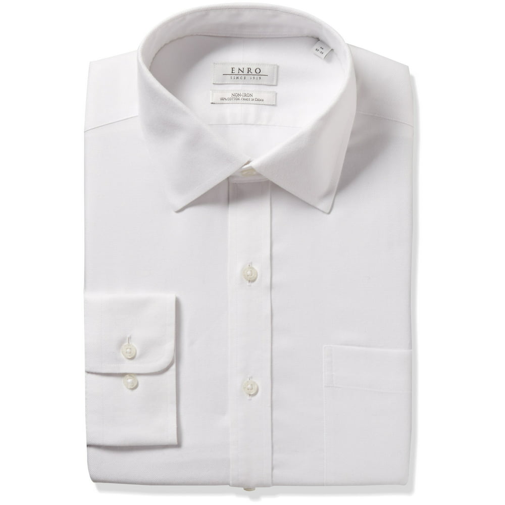 ENRO - Mens Dress Shirt Bright One Pocket Non Iron 15 1/2 - Walmart.com ...