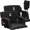 Black 20", variant on MROOBEST 2-Pack Grandstand Seats with Storage  Metal Frame Bleacher Chairs with Cushion  20-Inch  Red