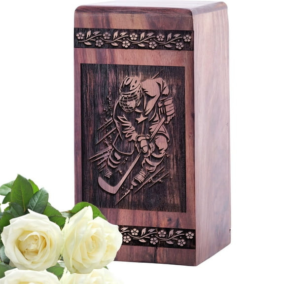 Hockey Stick Urn - Keepsake Urns For Human Ashes - Urns For Human Ashes Adult Man - Burial Urns For Adult Human Ashes - Urns For Women Human Ashes - Memorial Urn For Human Ashes - Funeral Urn - 8Inch
