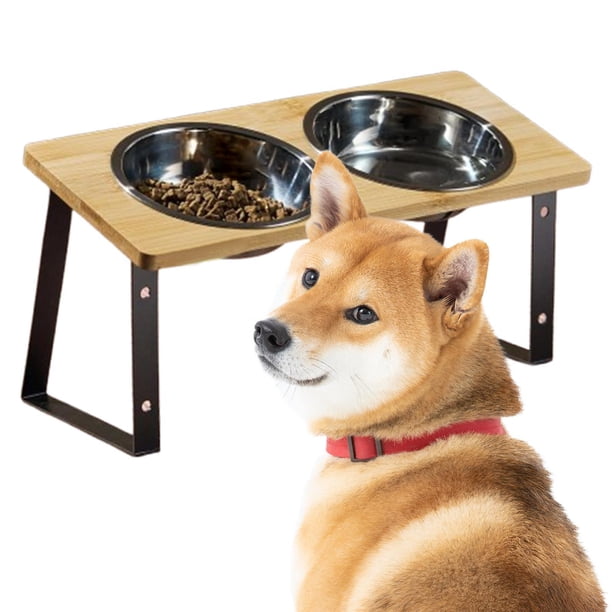 Tazones de alimentación de gatos tazones de gato elevados plato de cachorro de acero inoxidable alimentador de alimentos para mascotas para gatos