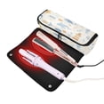 thumbnail image 3 of Hair Tool Organizer Bag with Heat Resistant Mat Removable Travel Storage Case for Hot Air Brushes Curling Irons Blue and Yellow Sea Animals, 3 of 8