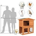 thumbnail image 5 of SYTHERS 40" 2 Story Rabbit Hutch Chicken Coop Guinea Pig Cage, 5 of 9