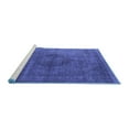 thumbnail image 2 of Ahgly Company Machine Washable Indoor Square Oriental Blue Industrial Area Rugs, 8' Square, 2 of 4