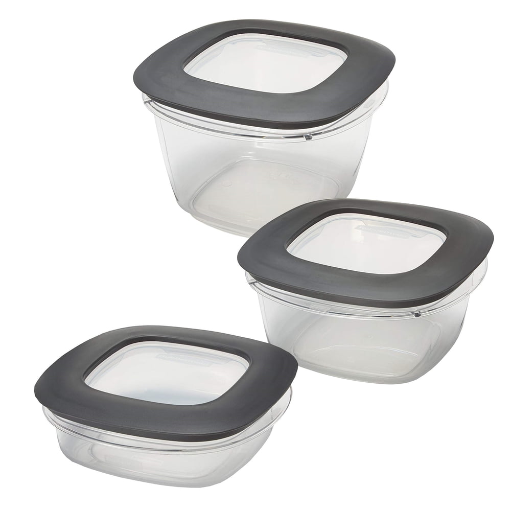 Rubbermaid Premier Food Storage Container set 3, 5, 7, Cup,Grey
