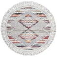 thumbnail image 2 of SAFAVIEH Calista Jayce Southwestern Area Rug, Gray/Ivory, 6'7" x 6'7" Round, 2 of 11