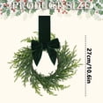 thumbnail image 3 of 10.6Inch Small Christmas Wreaths for Kitchen Cabinet,Artificial Christmas French Pine Wreath with Black Bow for Home Decor, 3 of 4