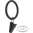 Garment Curtain Rings with Clip Set of 14, 1.5inch Inside Diameter