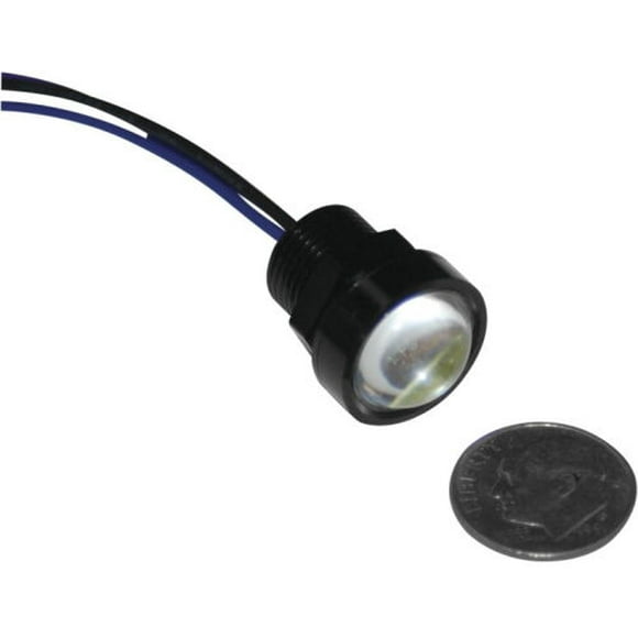 Letric Lighting Co. Royal Flush 9/16in. OD. G2 LED, Black with White/Amber/Off Switchback (3 Wire)