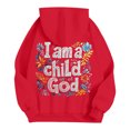 thumbnail image 3 of Womens Hoodies Sweatshirts Featuring Cozy Autumn/Winter Print Design Hoodie for Women Red XXL, 3 of 4