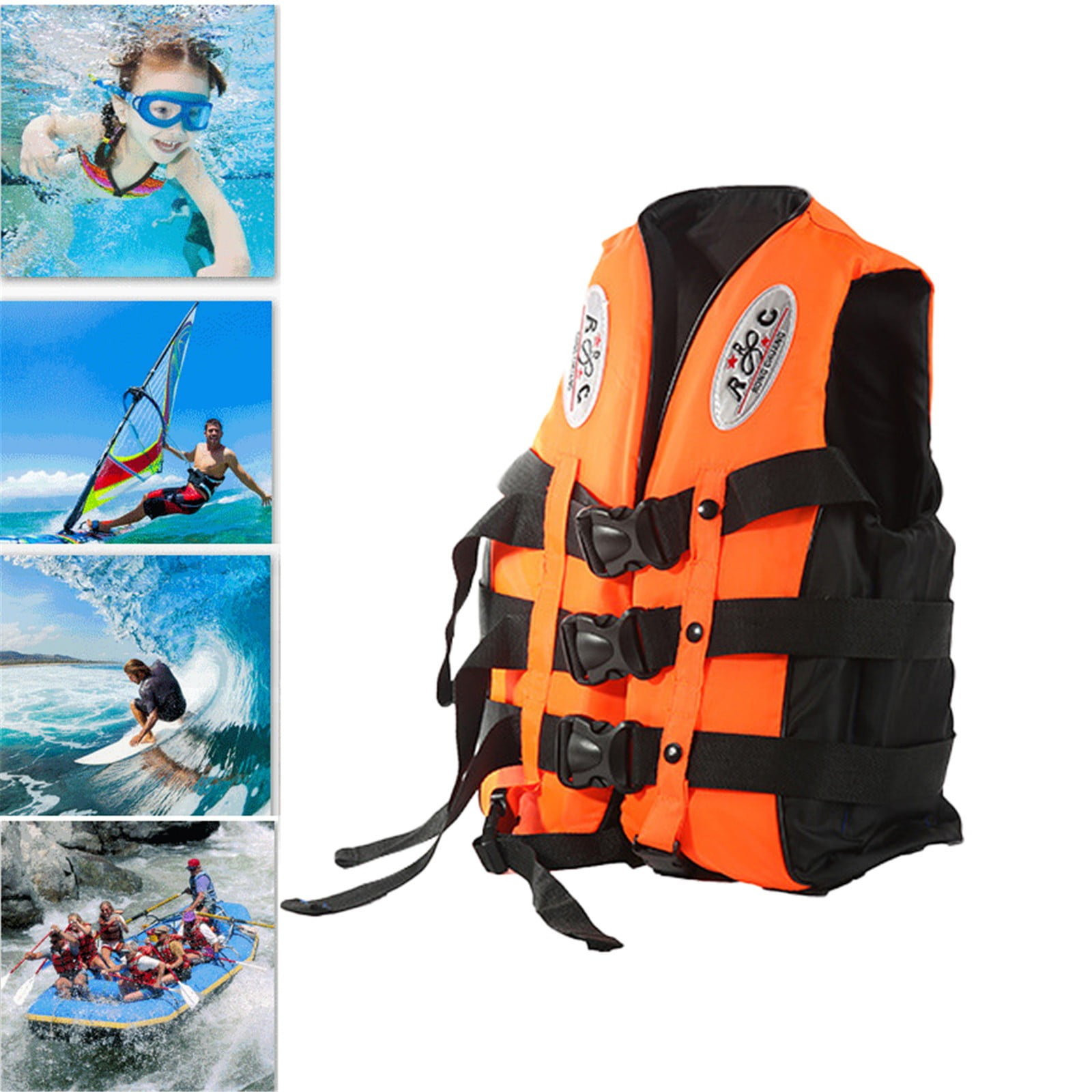 Adult Life Jacket Kayak Ski Buoyancy Aid Vest Sailing Boating Swimming Fishing 