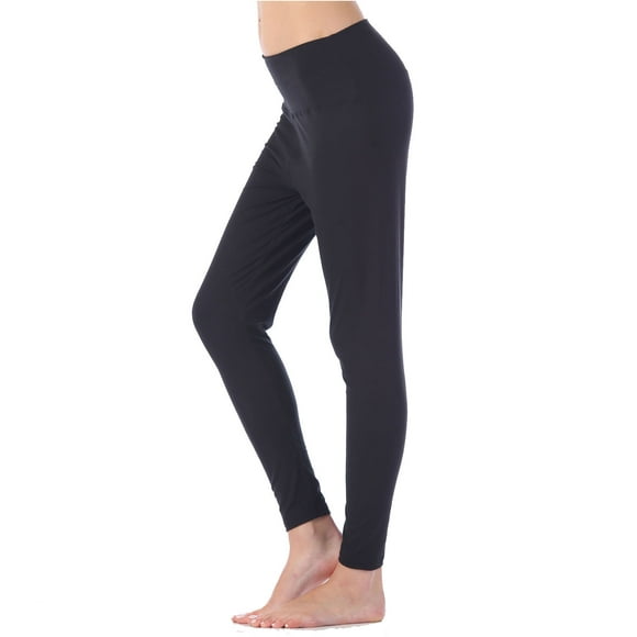 Tidyack,Hot Deal,High Waisted Leggings, Soft Cotton Blend, Seamless Design, For Yoga, Workouts, Moisture Wicking, Versatile Outfits, Women's Fashion Leggings | Polyester,Spandex, Black