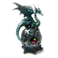 thumbnail image 4 of Ain’t It Nice Dragon Statue On Light Up LED Orb Cycling Through Many Vibrant Colors Collectible Dragon Figurine Fantasy Décor, Turquoise 4(L) X 4(W) X 8(H) inches (Batteries Included), 4 of 6