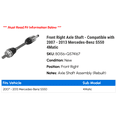 thumbnail image 2 of Front Right Axle Shaft - Compatible with 2007 - 2013 Mercedes-Benz S550 4Matic 2008 2009 2010 2011 2012, 2 of 2
