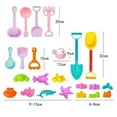 29 Pack Long Shovel Beach Toy Set With Mesh Bag Includes Dump Truck
