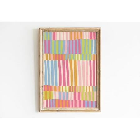 Abstract Colourful Abstract Brush Stroke Art Colorful Decor Eclectic Art Japandi Decor Pink Art Bright Decor Home Decor #3863, Unframed Poster Size 8x12
