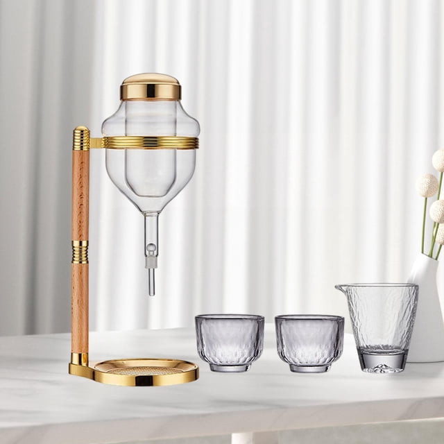 Sake Set con tazas de dispensador de licor transparente Dispensador de sake Sake Sake Server Colded Server para fiesta de barware Fiest