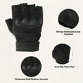 thumbnail image 3 of Uxcell Men's Outdoor Fingerless Gloves Half Finger Gloves Breathable Workout Gloves Black, XL, 3 of 6