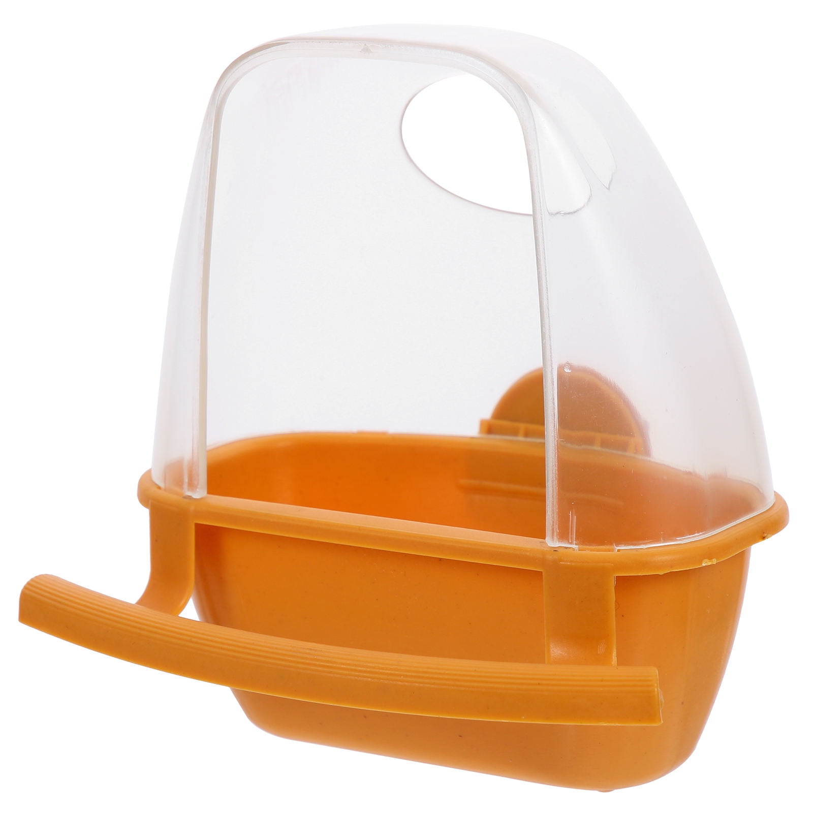 UPOUART Durable Brown Bird Cage Feeder with Splash Proof Feature for Convenient Pet Feeding