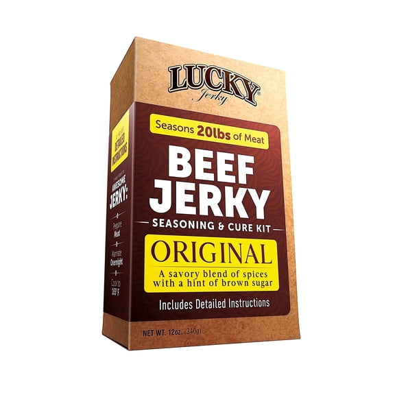Lucky Beef Jerky DIY Seasoning Kit - Original - Seasonings for 20 lbs of Meat