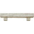 thumbnail image 2 of Ekena Millwork 6"H x 10"D x 72"W Riverwood Faux Wood Fireplace Mantel Kit w/ Alamo Corbels, White Washed, 2 of 10