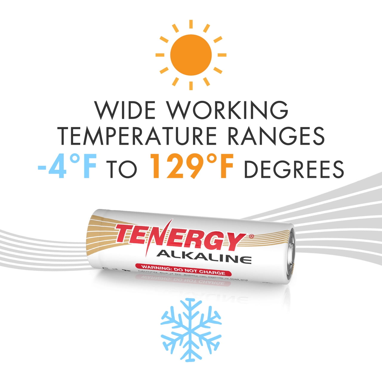 Tenergy 100pcs Tenergy Alkaline AA Batteries