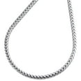 thumbnail image 3 of 10K White Gold 3mm Solid Franco Chain Closed Link Square Box Necklae 22 Inch, 3 of 7