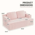 thumbnail image 5 of Homall Cloud Boneless Corduroy Sofa Loveseat Double-seater Couch Lounge Floor Chair for Bedroom,Pink, 5 of 7