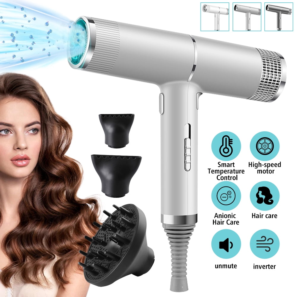 Hair Dryer, 2500W Professional Blow Dryer, Negative Ion Technolog, 3 Heating/2 Speed/Cold Settings, Contain 2 Nozzles and 1 Diffuser, for Home Salon Travel Woman Kids