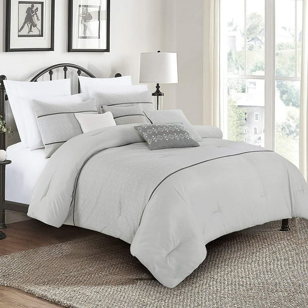 Sapphire Home Luxury 7Piece Full/Queen Comforter Set with Shams