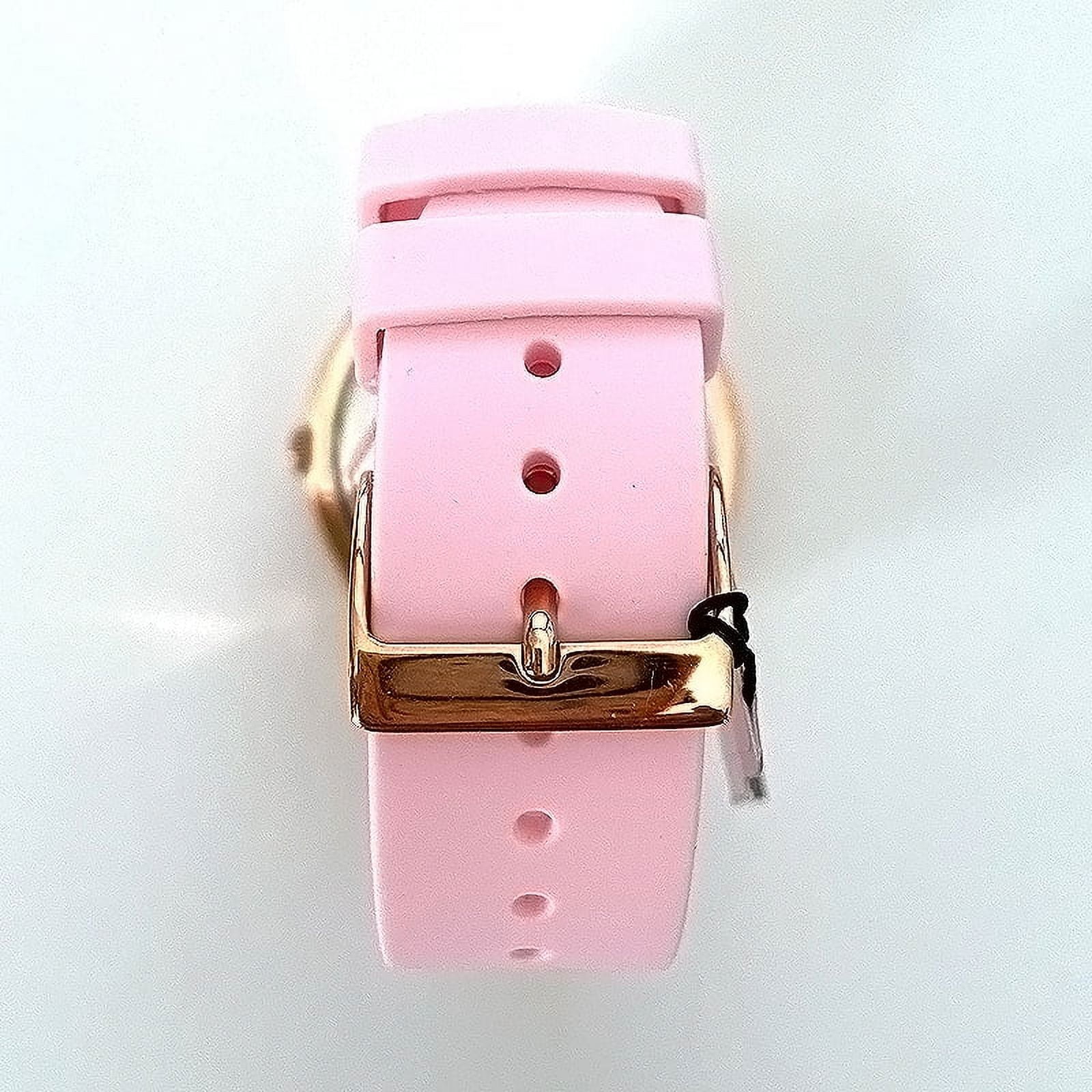 GUESS Silicone Rhinestone Analog Watch U1357L3 - Walmart.com