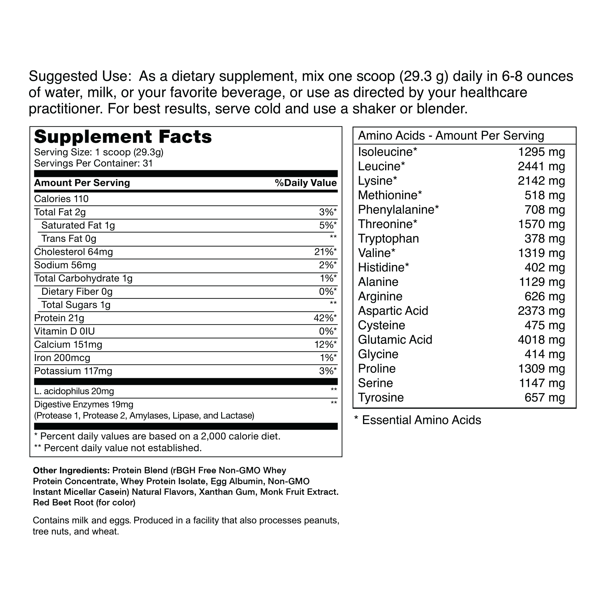 Jocko Mӧlk Protein Powder, Strawberry Slayer, 22g Protein, 2 lb.