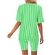 thumbnail image 5 of Blusas para las Mujeres Casual Impreso Cuello en V Manga Corta Blusa Pantalones Cortos, Conjuntos de Ropa para las Mujeres, 5 of 5