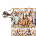 thumbnail image 5 of Valances for Windows Thanksgiving Pumpkin Rod Pocket Cafe Window Treatments Valance Curtains for Kitchen Bathroom Laundry Basement Windows 60"x18", 5 of 6