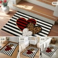thumbnail image 6 of Valentine's Day Washable Area Rug&nbsp;2x3 ft Red Love Heart Leopard Print Black Stripes Soft Rectangle&nbsp;Rugs for Living Room, Non Slip Carpet for Bedroom&nbsp;Entryway Dining Room, 6 of 9